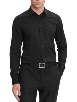 CK JEANS Camicia manica lunga slim fit stretch