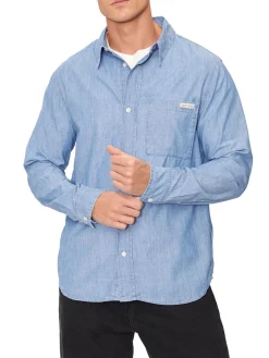 CK JEANS Camicia manica lunga in tessuto denim