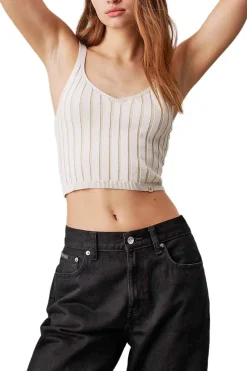 CK JEANS Canotta a bralette in cotone