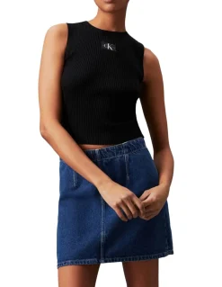CK JEANS Canottiera a costine