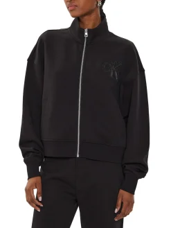 CK JEANS Felpa a collo alto full zip