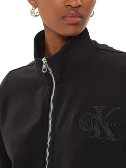 CK JEANS Felpa a collo alto full zip