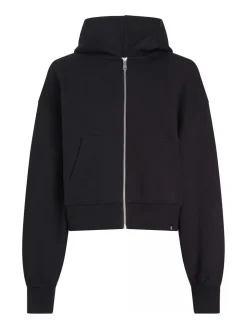 CK JEANS Felpa corta full zip con cappuccio