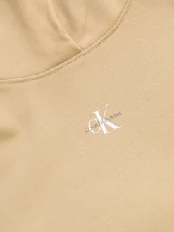 CK JEANS Felpa in cotone con cappuccio e tasca