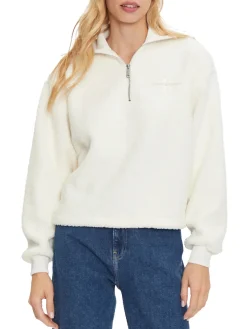 CK JEANS Felpa teddy half zip