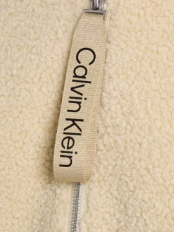 CK JEANS Giacca in pile full zip con cappuccio