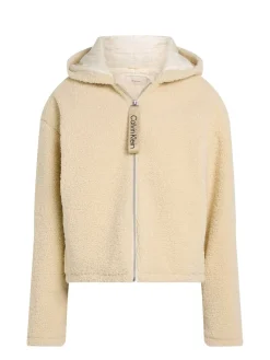 CK JEANS Giacca in pile full zip con cappuccio