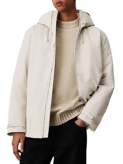 CK JEANS Giubbino cappuccio tessuto tecnico