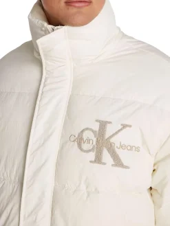 CK JEANS Giubbotto imbottito logo sherpa