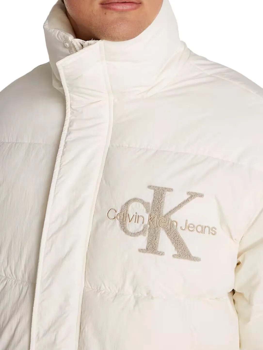 CK JEANS Giubbotto imbottito logo sherpa