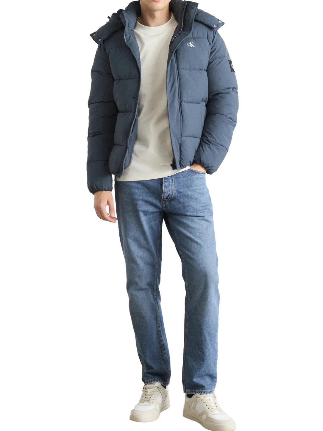 CK JEANS Giubbotto imbottito con cappuccio