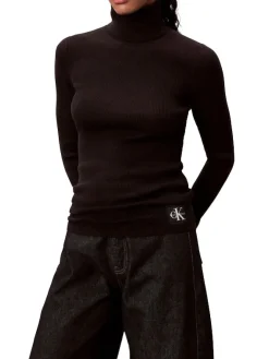 CK JEANS Maglia a collo alto, maniche lunghe