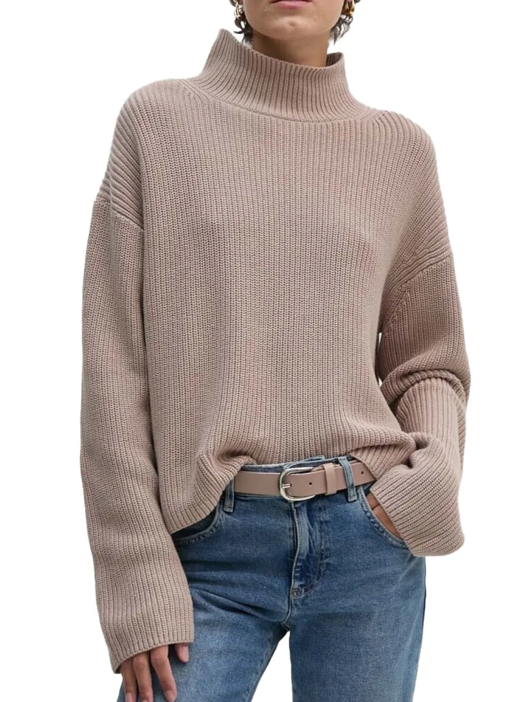 CK JEANS Maglione dolcevita cotone relaxed fit