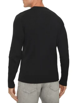 CK JEANS Maglione girocollo a coste slim fit