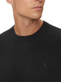 CK JEANS Maglione girocollo a coste slim fit