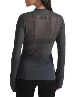 CK JEANS Maglione girocollo velato