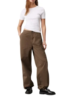 CK JEANS Pantaloni cargo brushed in cotone