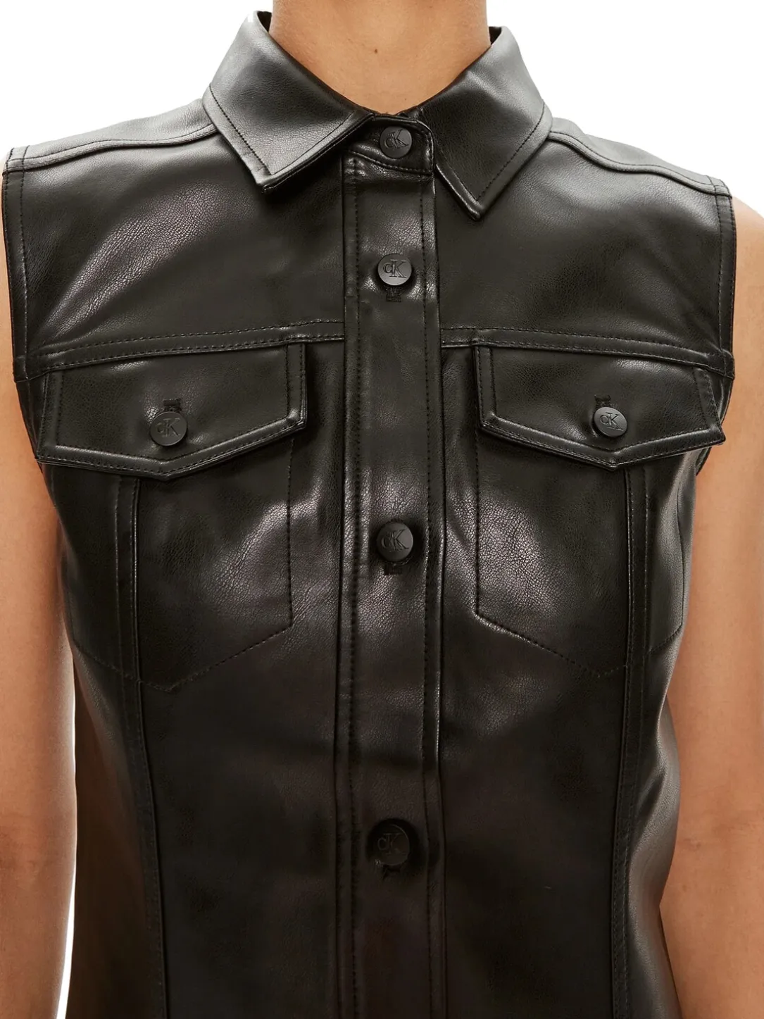 CK JEANS Vestito giromanica al ginocchio