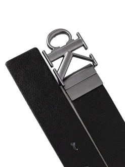 CKJ PLAQUE Cintura double face accorciabile