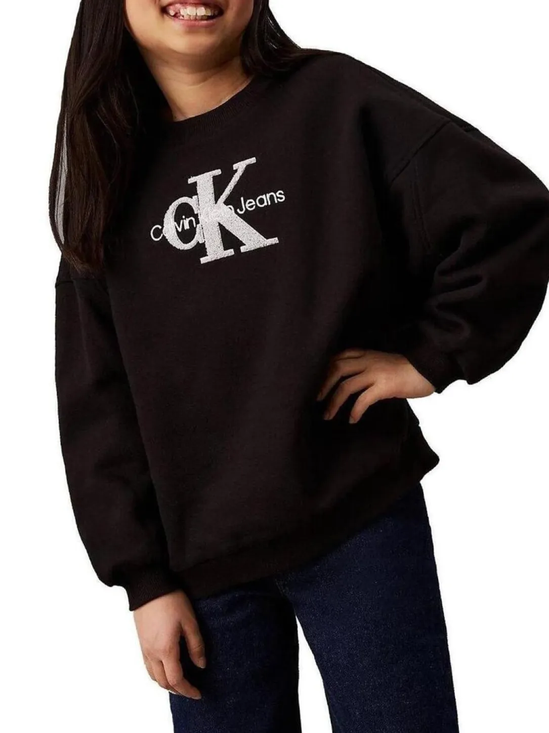 CK KIDS Felpa girocollo logo sherpa