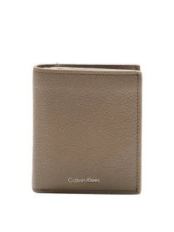 CK LEATHER Portafoglio verticale in pelle