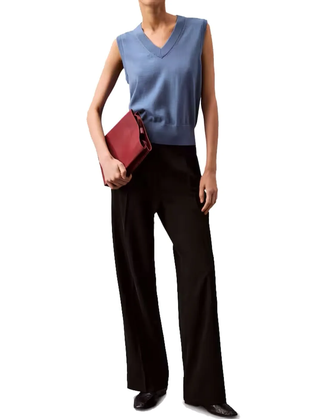 CK Pantaloni palazzo con pence