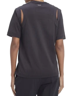 CK T-shirt cut-out a maniche corte