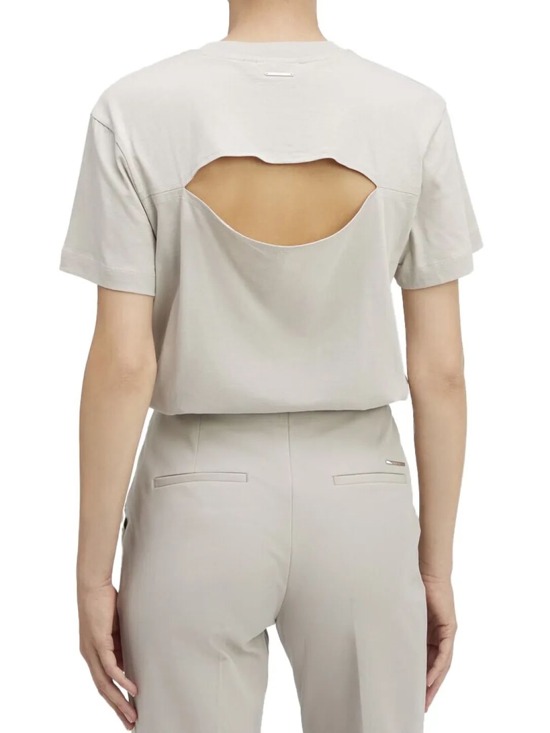 CK T-shirt manica corta cut-out schiena