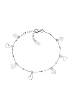 COCCOLE Bracciale in argento charms cuori