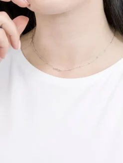 COCCOLE Collana in argento con cuoricini e sfere