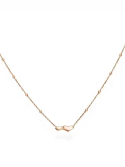 COCCOLE Collana in argento con cuoricini e sfere