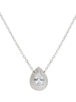 DIAMONDS Collana in argento goccia zirconi