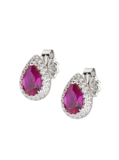 DIAMONDS Orecchini a goccia con zircone colorato
