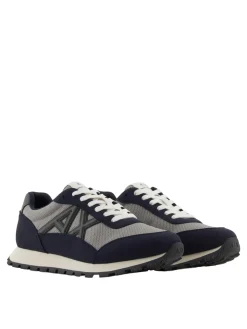DROP MICROSUEDE Sneakers con logo a contrasto