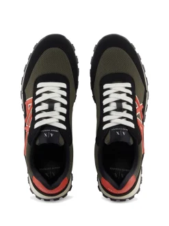 DROP MICROSUEDE Sneakers con logo a contrasto