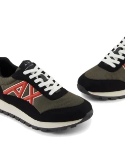 DROP MICROSUEDE Sneakers con logo a contrasto