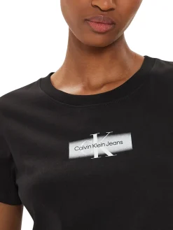 FADED MONOLOGO SLIM T-shirt a manica corta, in cotone