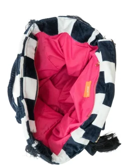 FANCY SPONGE ALLOVER Borsa mare a spalla in canvas
