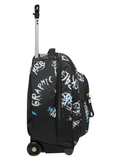 GRAFFITI BOY Zaino trolley 2 ruote, fisso