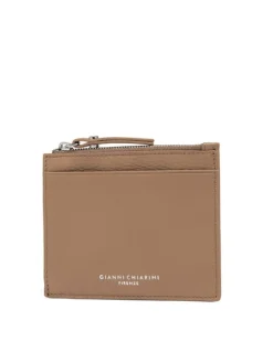 GRAIN Portafoglio piatto in pelle con zip