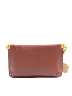HYLE Borsa piatta piccola in pelle a tracolla