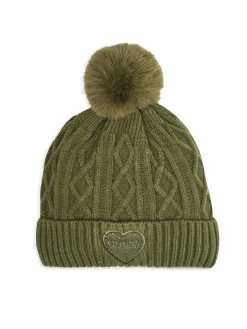 KIDS Cappello a trecce con pon pon