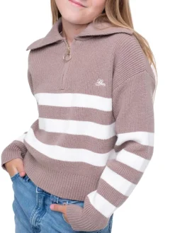 KIDS Cardigan a strisce con zip