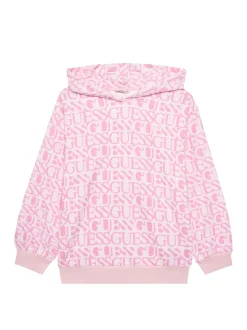 KIDS Felpa con cappuccio logo all over