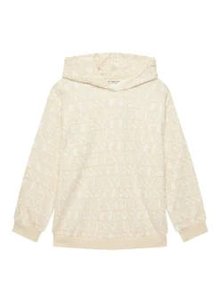KIDS Felpa con cappuccio logo all over