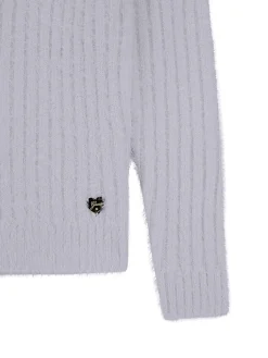 KIDS Maglia a costine scollo a v