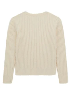 KIDS Maglia a costine scollo a v
