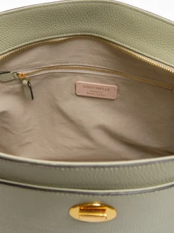 LIYA Borsa a spalla in pelle martellata