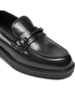 LOAFER BAR SAFF Mocassini in pelle con inserto saffiano