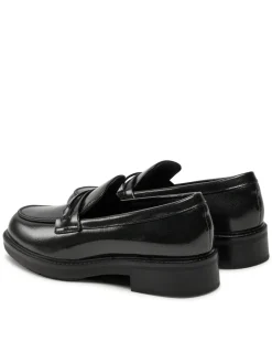 LOAFER BAR SAFF Mocassini in pelle con inserto saffiano